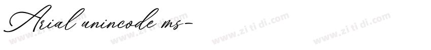 Arial unincode ms字体转换